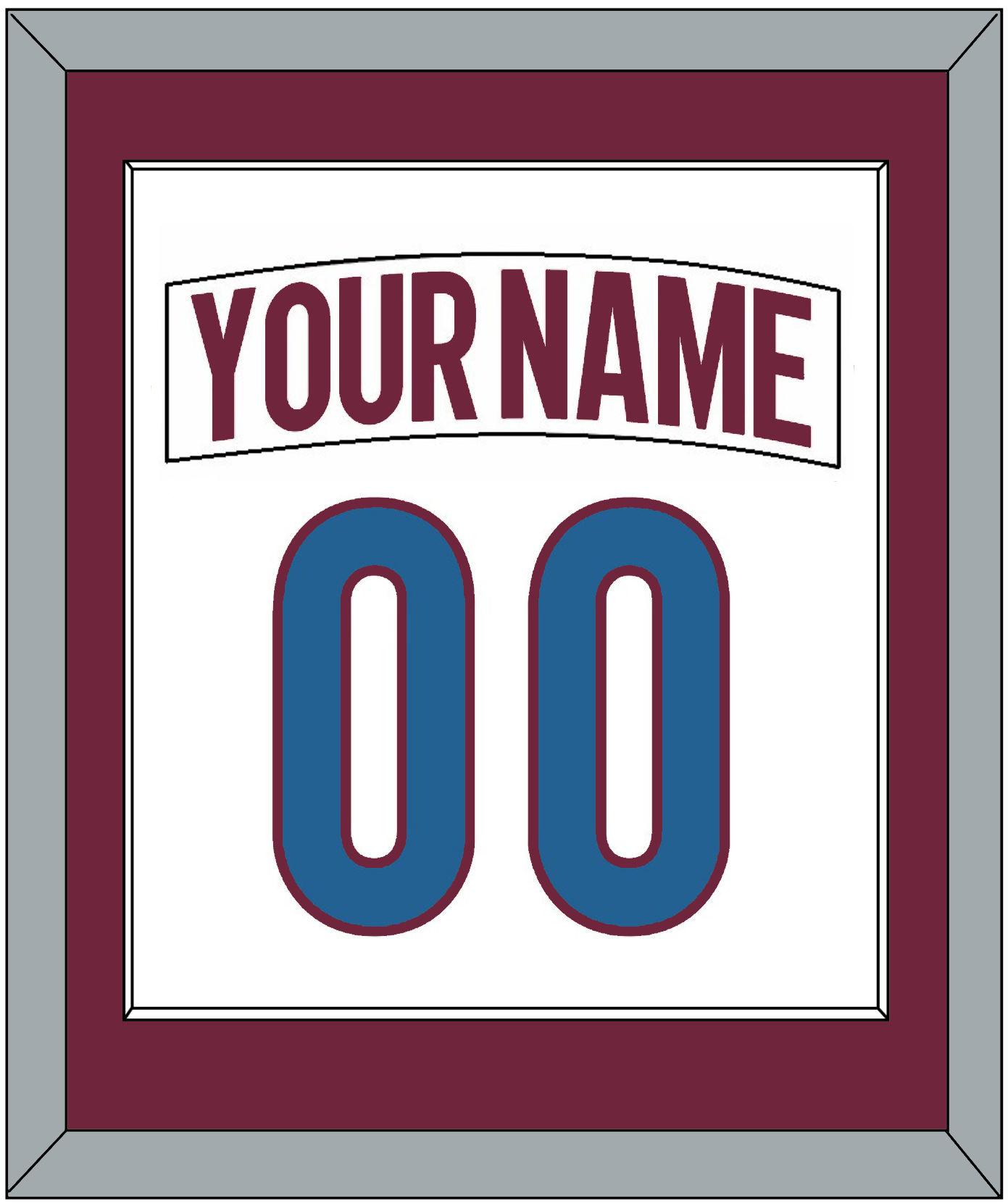 Colorado Nameplate & Number (Back) Combined - Road White - Essential Tier 1