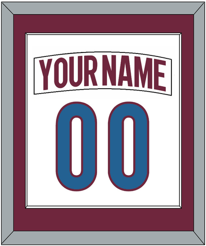 Colorado Nameplate & Number (Back) Combined - Road White - Essential Tier 1
