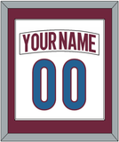 Colorado Nameplate & Number (Back) Combined - Road White - Single Mat 1