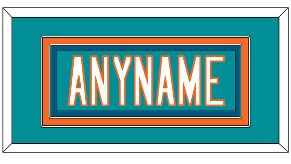 Miami Nameplate - Aqua Jersey - Double Mat 4