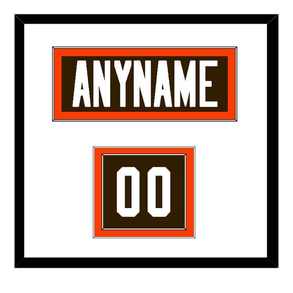 Cleveland Nameplate & Number (Shoulder) - Home Brown - Double Mat 1