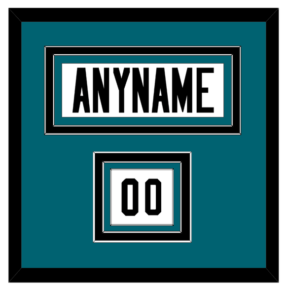 Jacksonville Nameplate & Number (Shoulder) - Road White - Triple Mat 2