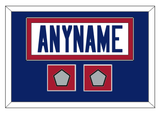 New York Nameplate With Super Bowl XXI & XXV Jersey Patches - Road White (1980-1988) - Single Mat 5