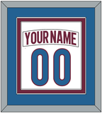 Colorado Nameplate & Number (Back) Combined - Road White - Double Mat 4