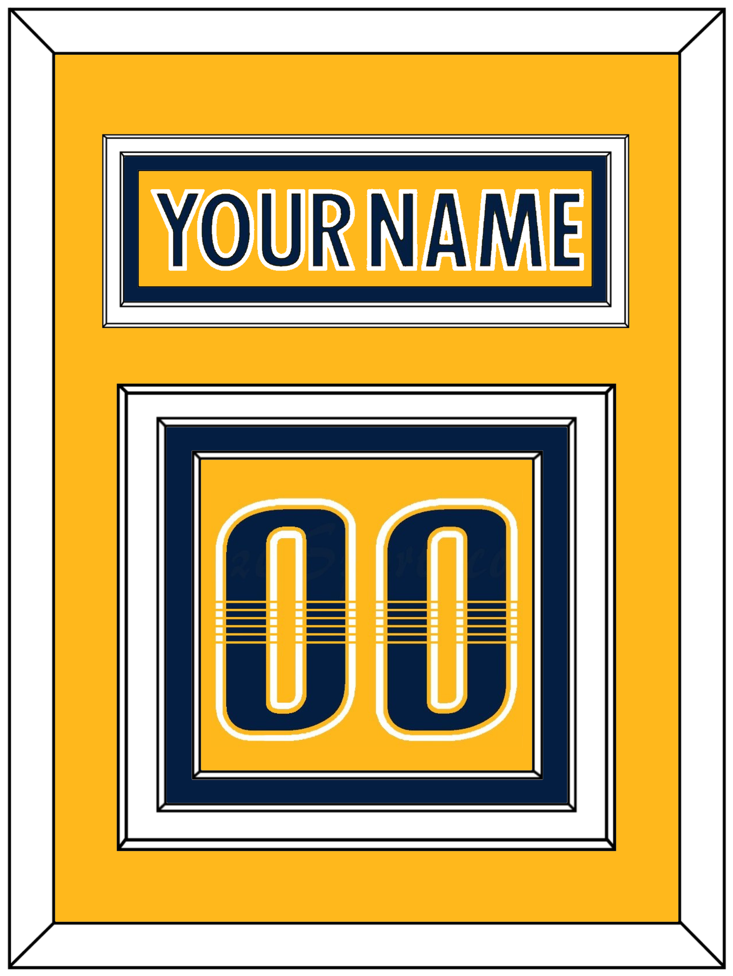Nashville Nameplate & Number (Back) - Home Gold - Premier Tier 2