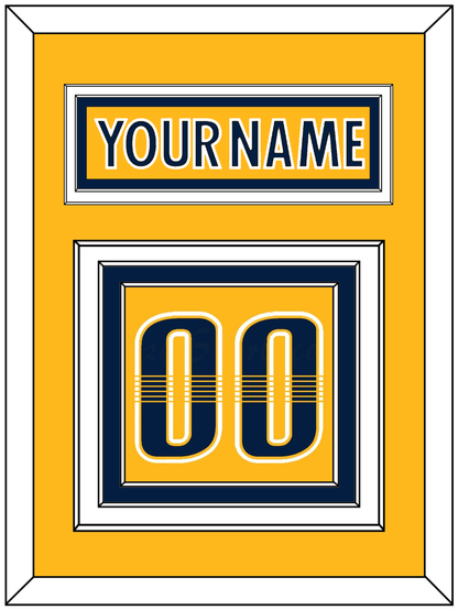 Nashville Nameplate & Number (Back) - Home Gold - Premier Tier 2