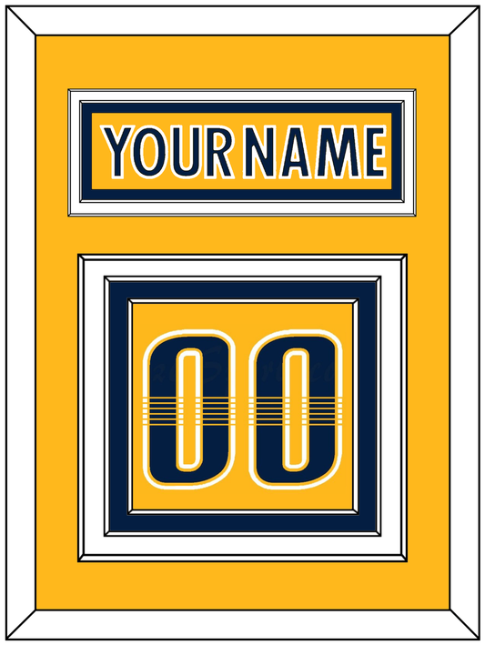 Nashville Nameplate & Number (Back) - Home Gold - Premier Tier 2