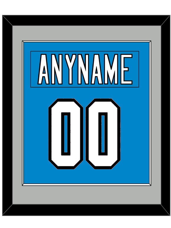 Carolina Nameplate & Number (Back) Combined - Home Blue - Single Mat 2
