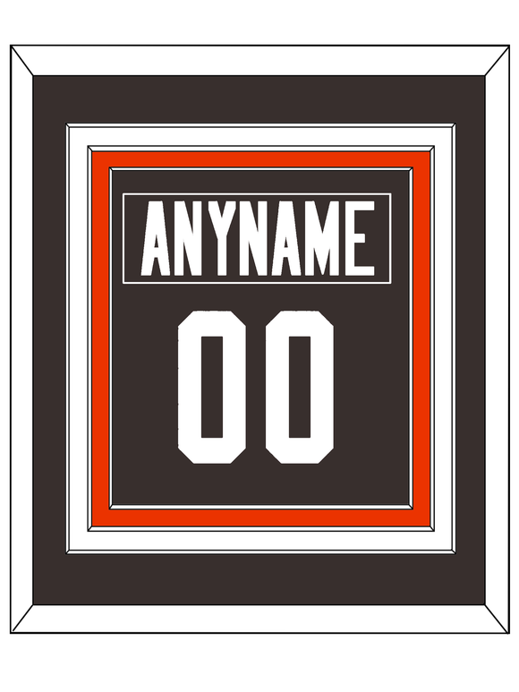 Cleveland Nameplate & Number (Back) Combined - Home Brown - Triple Mat 2