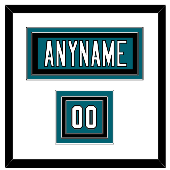 San Jose Nameplate & Number (Shoulder) - Home Teal (2017-2022) - Triple Mat 1