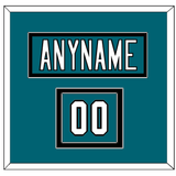 San Jose Nameplate & Number (Shoulder) - Home Teal (2017-2022) - Double Mat 2