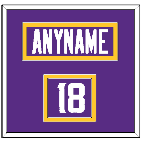 Minnesota Nameplate & Number (Shoulder) - Home Purple - Double Mat 2