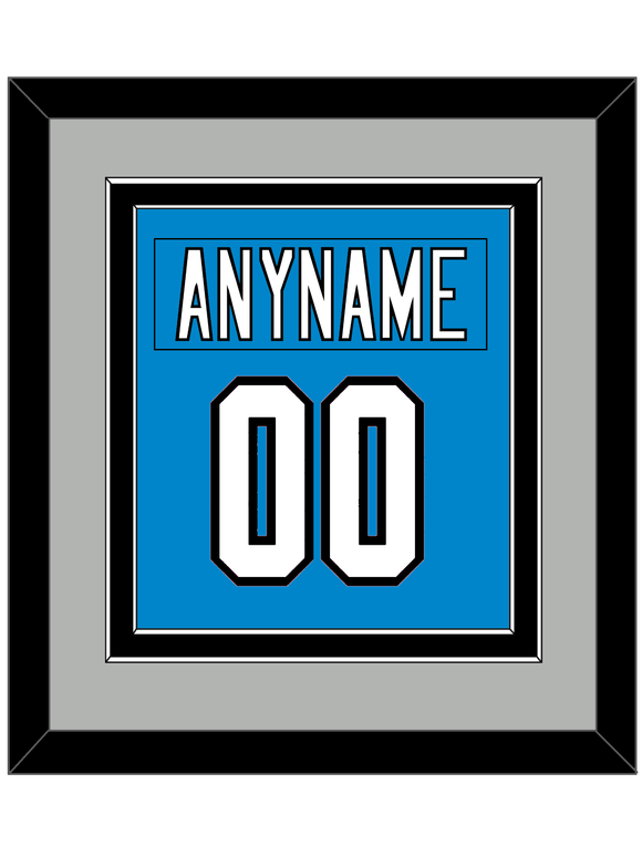 Carolina Nameplate & Number (Back) Combined - Home Blue - Double Mat 6
