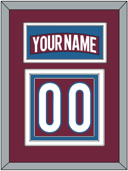 Colorado Nameplate & Number (Back) - Home Burgundy - Premier Tier 2