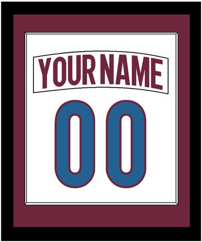 Colorado Nameplate & Number (Back) Combined - Road White - Essential Tier 1