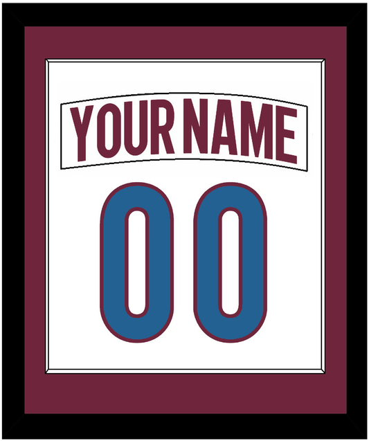 Colorado Nameplate & Number (Back) Combined - Road White - Essential Tier 1