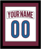 Colorado Nameplate & Number (Back) Combined - Road White - Single Mat 1