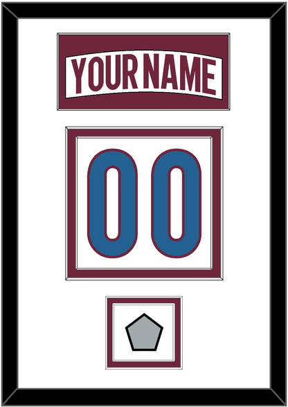 Colorado Nameplate & Number (Back) With Stanley Cup Finals Patch - Road White - Signature Tier 1