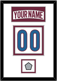 Colorado Nameplate & Number (Back) With Stanley Cup Finals Patch - Road White - Double Mat 1