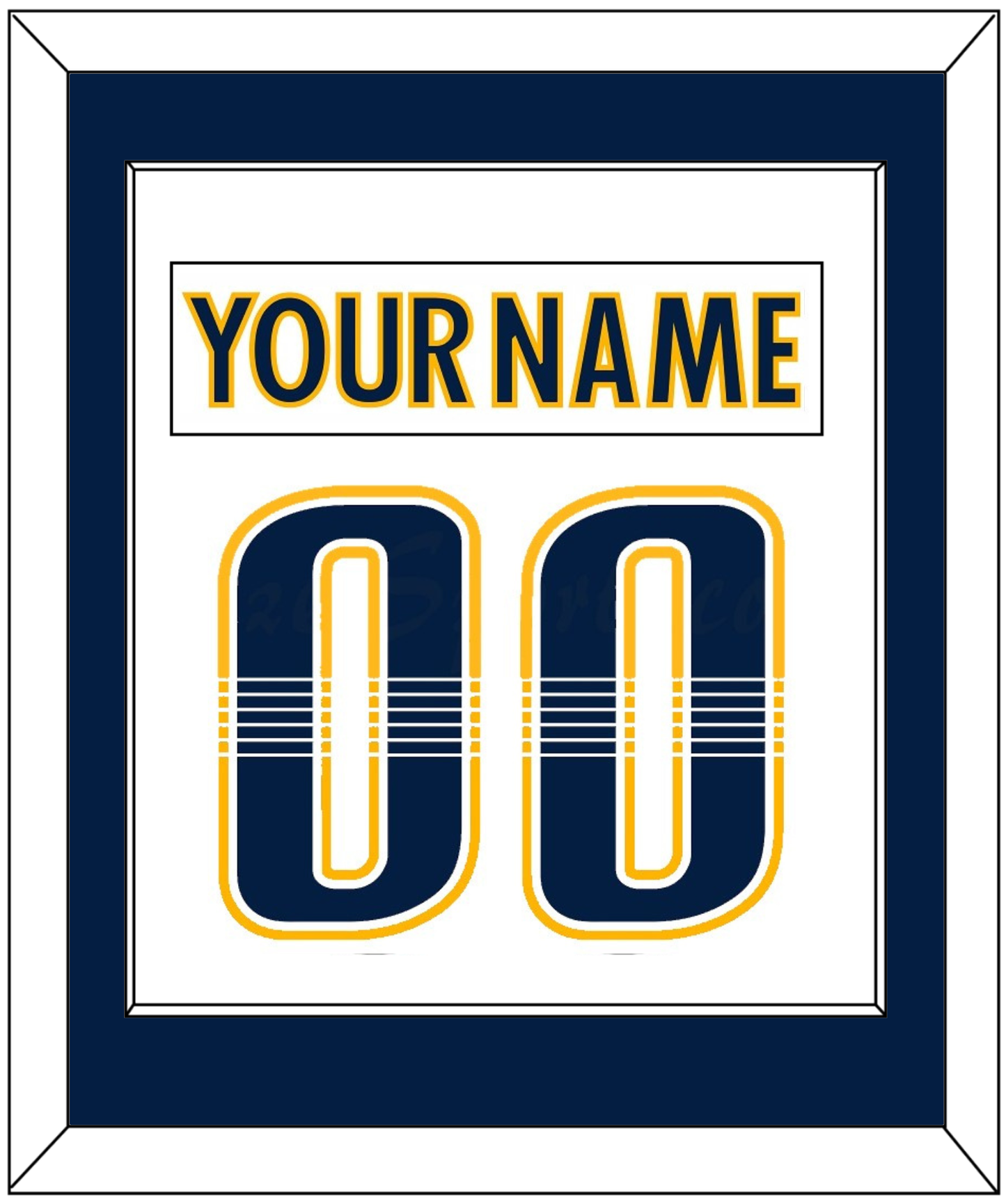 Nashville Nameplate & Number (Back) Combined - Road White - Essential Tier 2