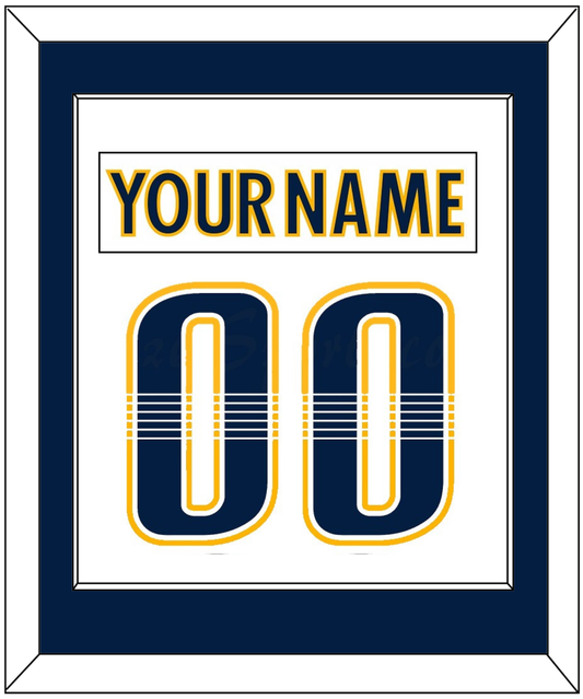Nashville Nameplate & Number (Back) Combined - Road White - Essential Tier 2