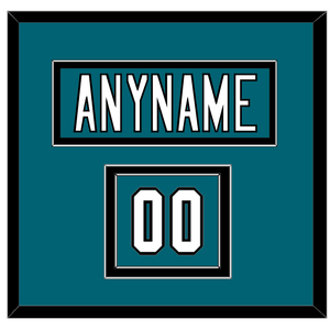 San Jose Nameplate & Number (Shoulder) - Home Teal (2017-2022) - Double Mat 2