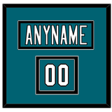 San Jose Nameplate & Number (Shoulder) - Home Teal (2017-2022) - Double Mat 2