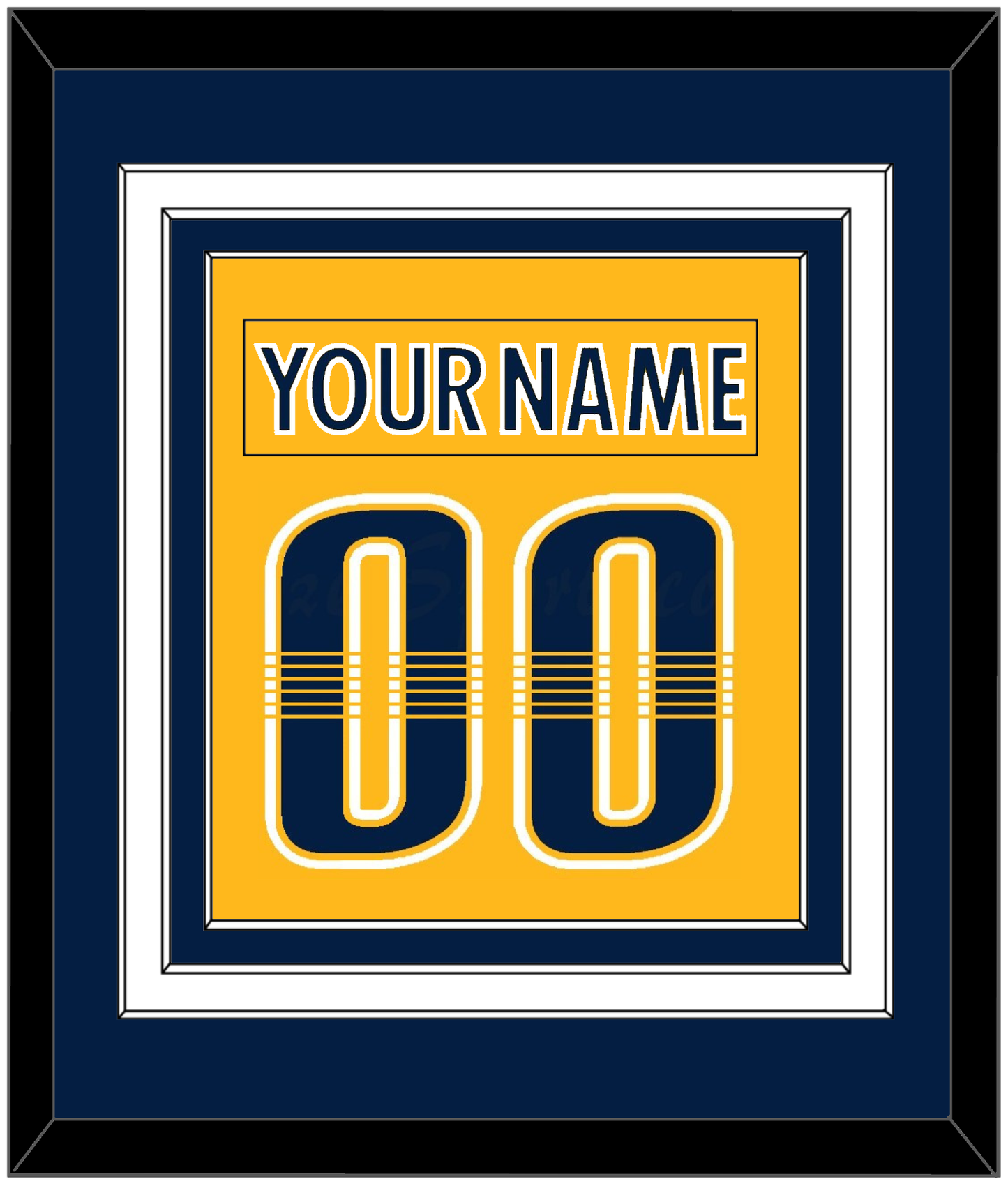 Nashville Nameplate & Number (Back) Combined - Home Gold - Premier Tier 3