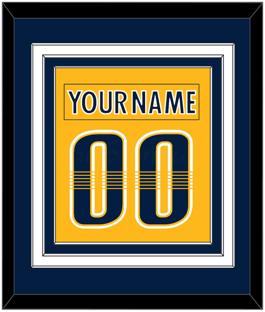 Nashville Nameplate & Number (Back) Combined - Home Gold - Premier Tier 3