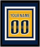 Nashville Nameplate & Number (Back) Combined - Home Gold - Triple Mat 3