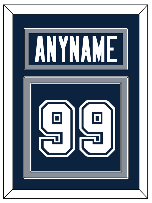 Dallas Nameplate & Number (Back) - Blue Jersey - Double Mat 3