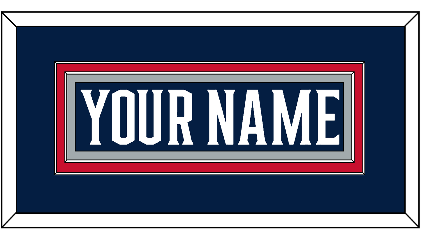 Columbus Nameplate - Home Navy Blue (2017-2022) - Signature Tier 2