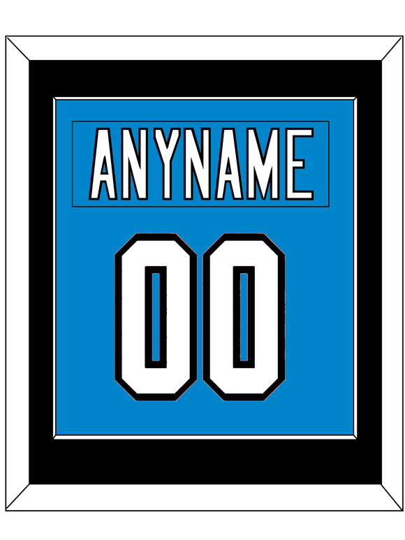 Carolina Nameplate & Number (Back) Combined - Home Blue - Single Mat 3