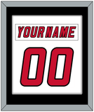 Carolina Nameplate & Number (Back) Combined - Road White (2007-2013) - Single Mat 2