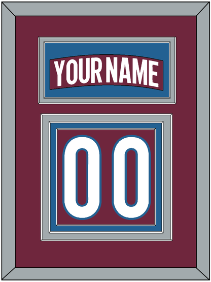 Colorado Nameplate & Number (Back) - Home Burgundy - Premier Tier 3