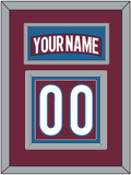 Colorado Nameplate & Number (Back) - Home Burgundy - Triple Mat 3