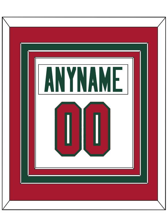 Minnesota Nameplate & Number (Back) Combined - Road White - Triple Mat 3