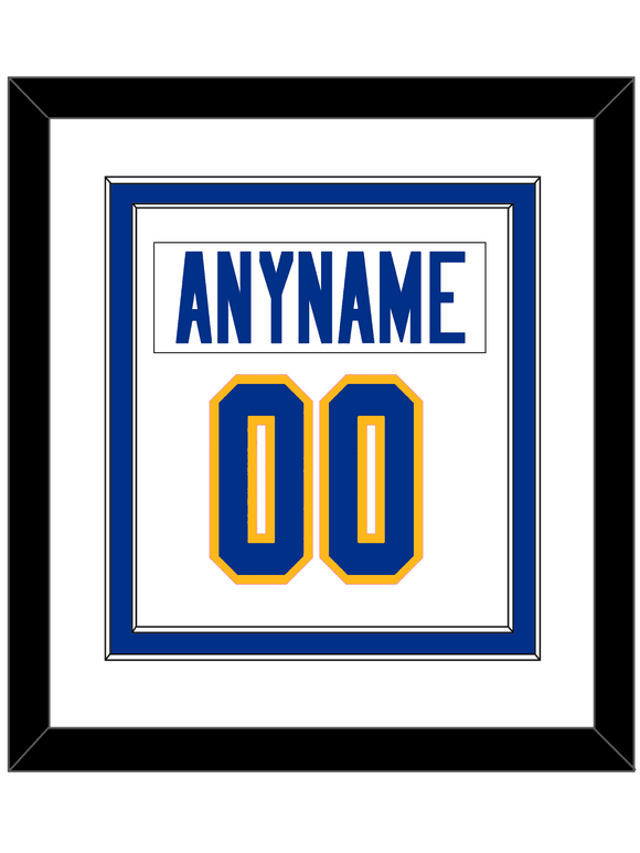 Buffalo Nameplate & Number (Back) Combined - Road White - Double Mat 1