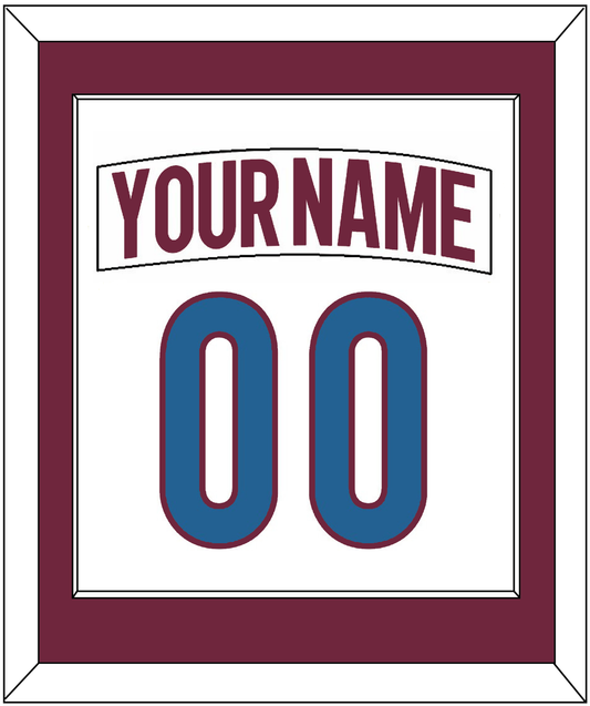 Colorado Nameplate & Number (Back) Combined - Road White - Essential Tier 1