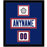 New York Nameplate, Number (Shoulder) & Super Bowl Jersey Patch - Road White (1980-1988) - Double Mat 2
