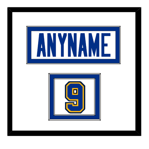 St. Louis Nameplate & Number (Shoulder) - Road White - Double Mat 1