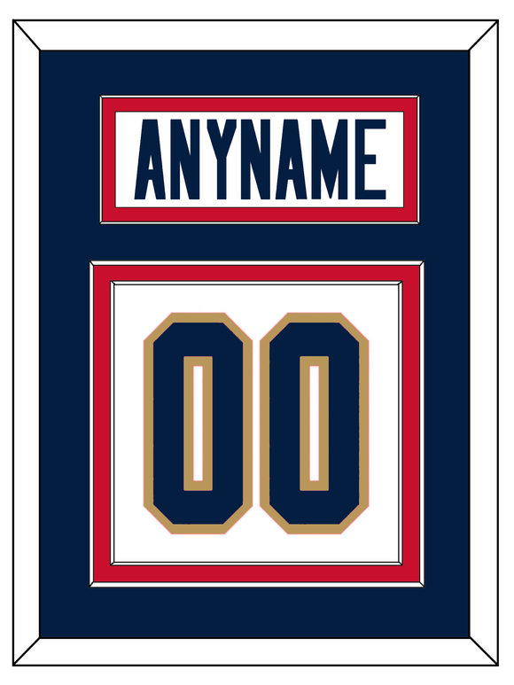 Florida Nameplate & Number (Back) - Road White - Double Mat 4