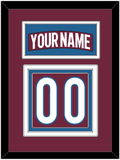 Colorado Nameplate & Number (Back) - Home Burgundy - Triple Mat 2