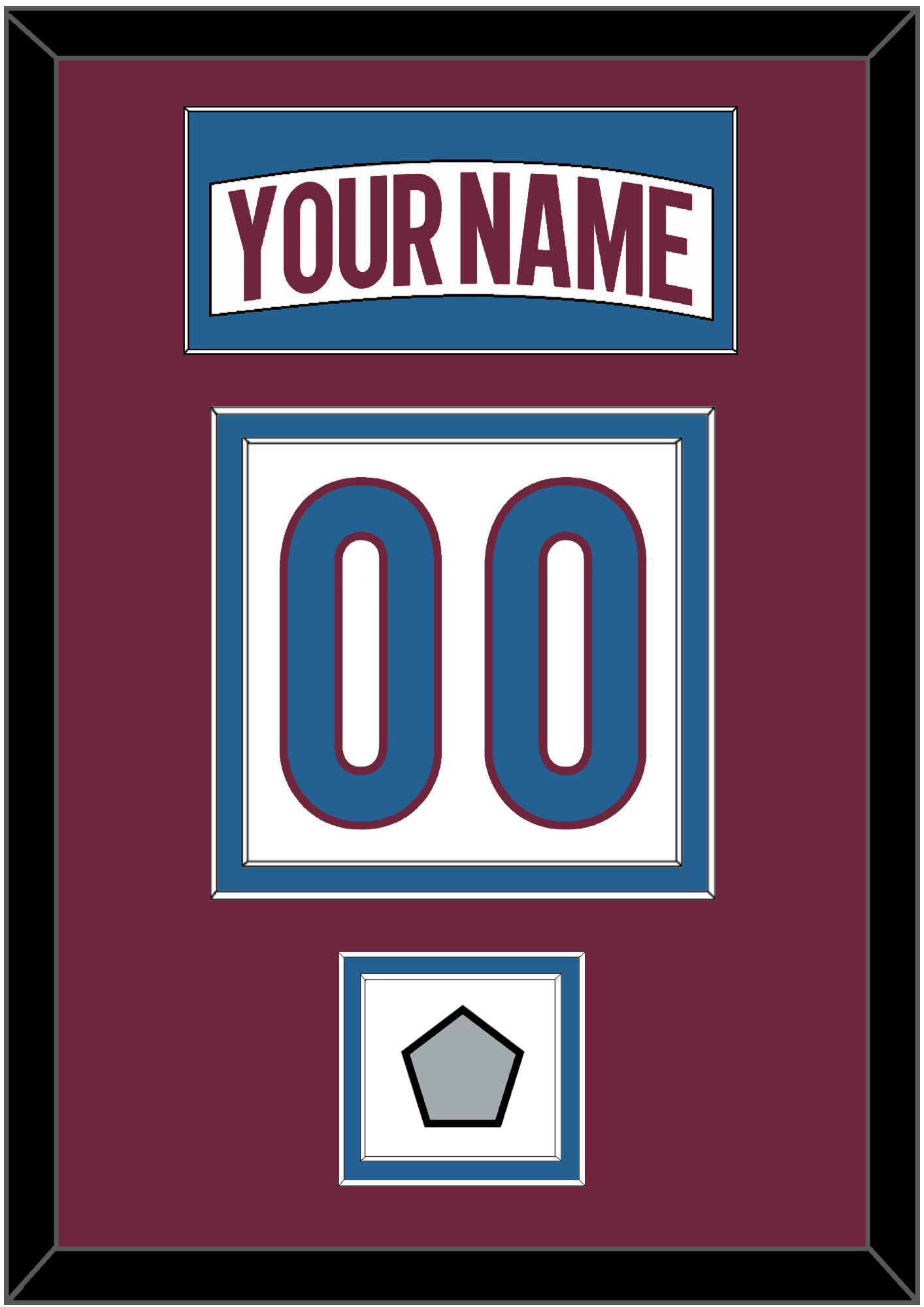 Colorado Nameplate & Number (Back) With Stanley Cup Finals Patch - Road White - Signature Tier 3