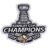 Pittsburgh Number (Back) & 2 Stanley Cup Champions Patches - Road White - Triple Mat 1