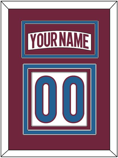 Colorado Nameplate & Number (Back) - Road White - Premier Tier 3