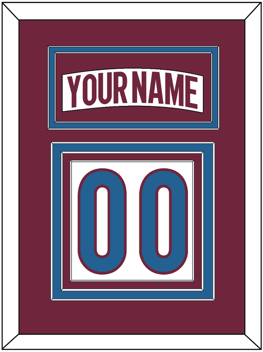 Colorado Nameplate & Number (Back) - Road White - Premier Tier 3