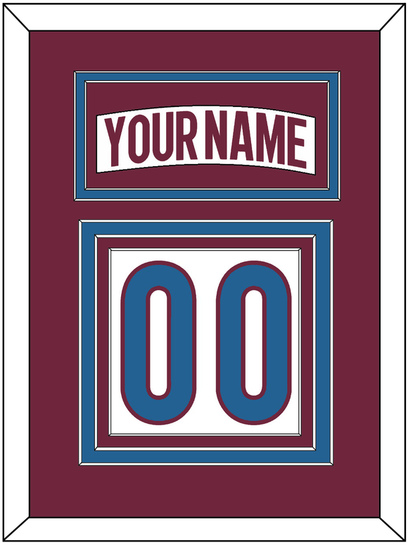 Colorado Nameplate & Number (Back) - Road White - Triple Mat 3