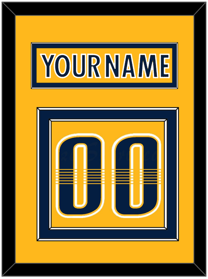 Nashville Nameplate & Number (Back) - Home Gold - Signature Tier 2