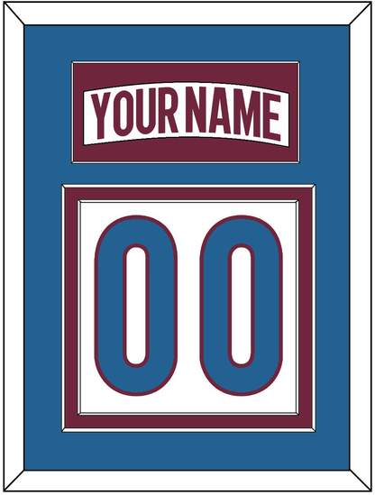 Colorado Nameplate & Number (Back) - Road White - Signature Tier 3